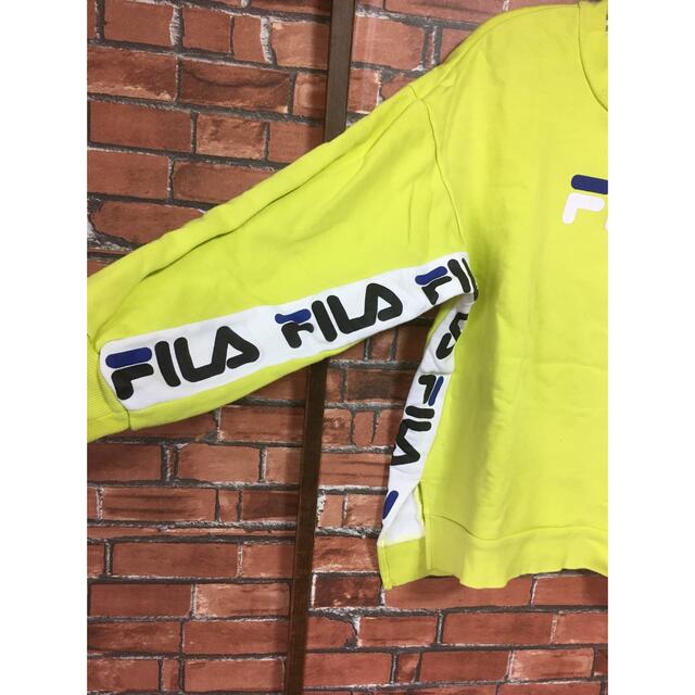 FILA(フィラ)のALGY アルジー FILA フィラ コラボ スウェット150cm 蛍光黄色 キッズ/ベビー/マタニティのキッズ服女の子用(90cm~)(Tシャツ/カットソー)の商品写真