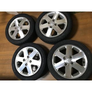 スズキ(スズキ)のスズキ②純正アルミ●165/55 R14 72V 4穴　PCD100 ハブ径54(タイヤ・ホイールセット)