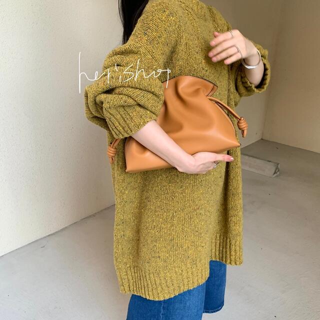 しっとり 高品質 牛革 本革 レザー 巾着 クラッチ ショルダー 14