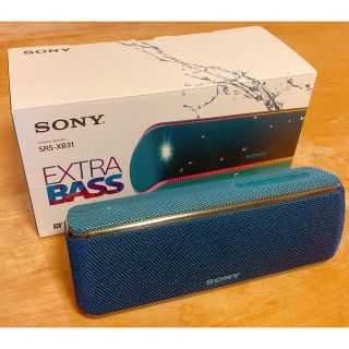 ソニー(SONY)のソニー ワイヤレスポータブルスピーカー SRS-XB31 LC ブルー(1台)(スピーカー)