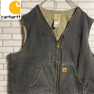 カーハート(carhartt)の90s 古着 カーハート ダック地 メキシコ製 ベスト ビッグシルエット ボア(ベスト)