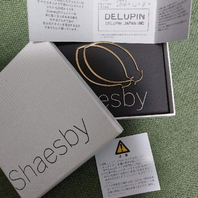 日本限定 専用 Shaesby シェイスビー K14 イエローゴールド フープ