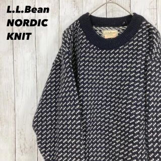 エルエルビーン(L.L.Bean)の【希少！】L.L.Beanエルエルビーン　ウールノルディックニットセーター古着L(ニット/セーター)