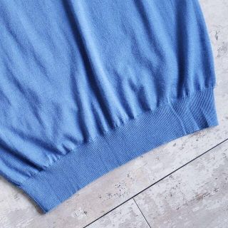 ジョンストンズ ☆ カシミヤ ニット ベスト ジレ 40 ブルー - Johnstons