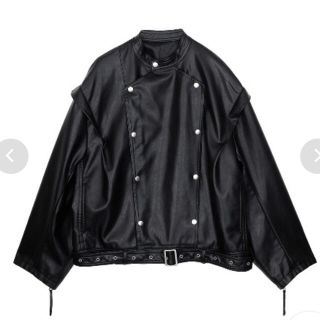 アメリヴィンテージ(Ameri VINTAGE)の完売　新品　アメリ　RETRO FAKE LEATHER JACKET(ライダースジャケット)