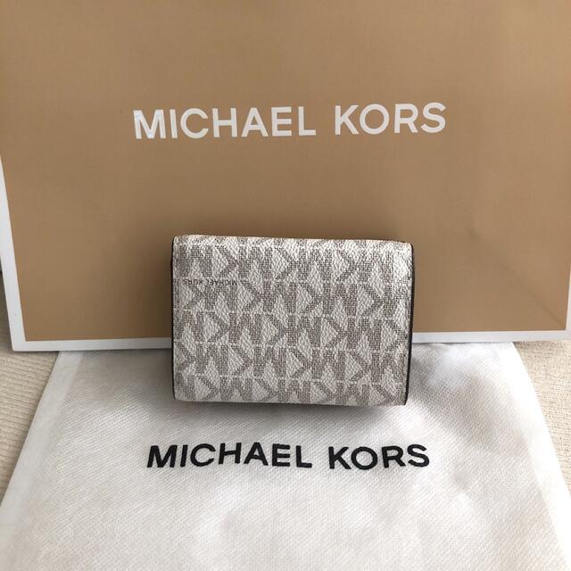 新品 マイケルコース MICHEAL KORS 三つ折り財布 シグネチャーグレー