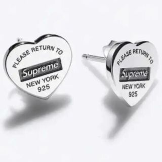 シュプリーム(Supreme)の【美品】Tiffany Heart Tag Stud Earrings(ピアス(両耳用))