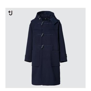 UNIQLO +J ダッフルコート　ネイビー　Lサイズ(ダッフルコート)