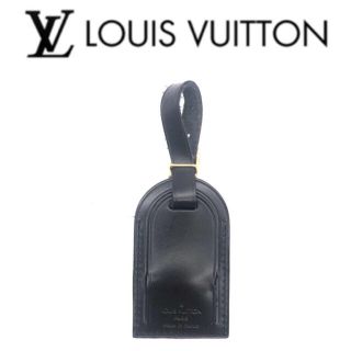 ルイヴィトン(LOUIS VUITTON)のルイヴィトン ネームタグ エピ ブラック 黒レザー 革 名札　バッグチャーム (その他)