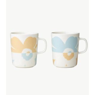 マリメッコ(marimekko)の新品未使用　マリメッコ　ペア　マグカップ　アクア　外箱付き(グラス/カップ)