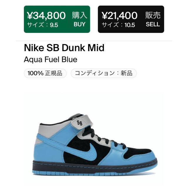 NIKE(ナイキ)の28.5cm nike DUNKSB MID 2007年製 メンズの靴/シューズ(スニーカー)の商品写真