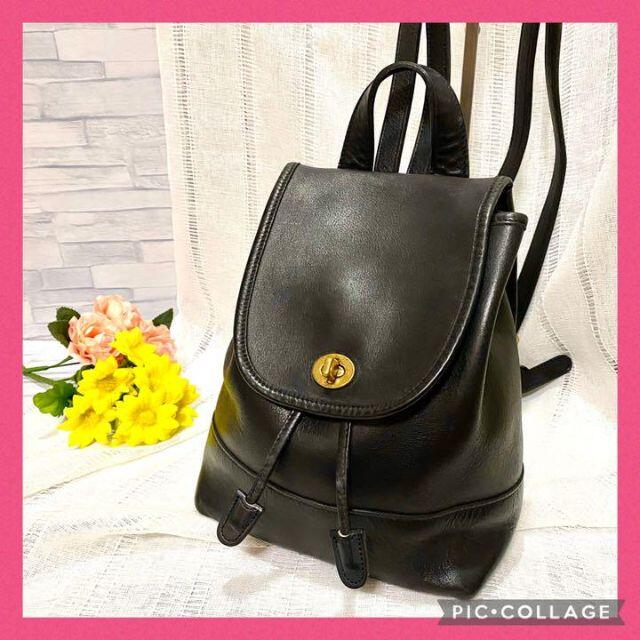 【オールド　コーチ】OLD COACH ミニリュック　レザー　ブラック