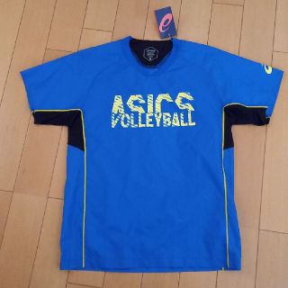 アシックス(asics)のアシックス 半袖 ウォームアップシャツ Sサイズ　バレーボール　新品タグ付き(バレーボール)