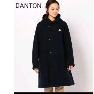 ダントン(DANTON)のDANTON ダントンウールモッサコート　ネイビー(ロングコート)