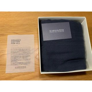 マークスアンドウェブ(MARKS&WEB)の【新品】値下！MARKS&WEB ガーゼブランケット ネイビー(おくるみ/ブランケット)