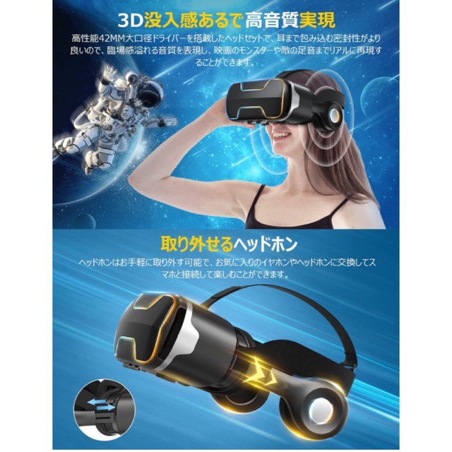 スマートフォン用VRゴーグル　Amazon ベストセラー1位 スマホ/家電/カメラのスマホアクセサリー(その他)の商品写真