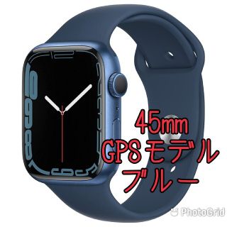 アップルウォッチ(Apple Watch)のApple Watch 7 45mm ブルー(腕時計(デジタル))