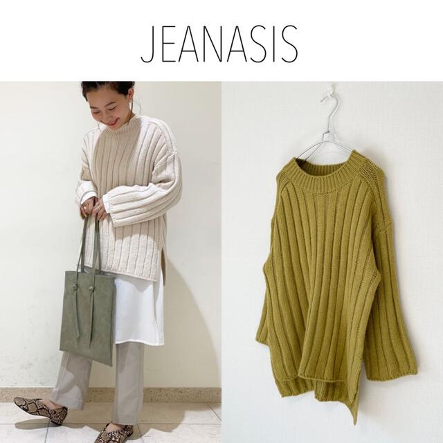 JEANASIS(ジーナシス)のJEANASIS 3Gワイドリブプルオーバーニット　moussy ZARA  レディースのトップス(ニット/セーター)の商品写真