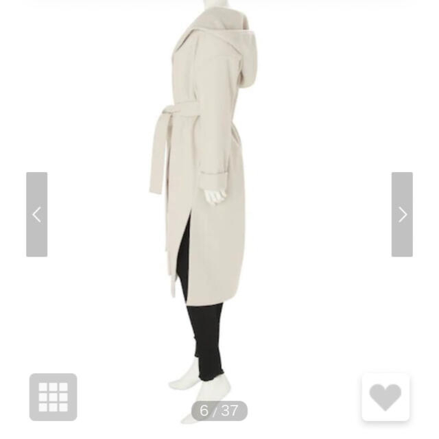 MERCURYDUO(マーキュリーデュオ)のサイドスリットフーデッドコート レディースのジャケット/アウター(ロングコート)の商品写真