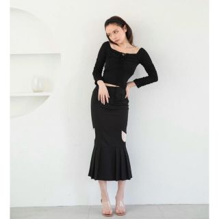 バブルス(Bubbles)のandmary nudie see-through skirt(ロングスカート)