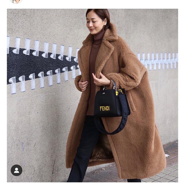 Max Mara - 完売品☆今季2021AW maxmaraテディベアコートXSキャメルの Max Mara - 完売品☆今季2021AW maxmaraテディベアコートXSキャメルの