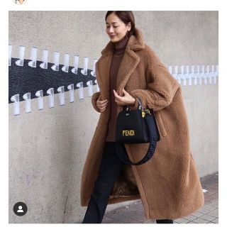 マックスマーラ(Max Mara)の完売品☆今季2021AW maxmaraテディベアコートXSキャメル(ロングコート)