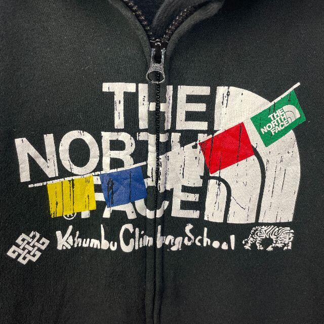 THE NORTH FACE(ザノースフェイス)のUSA古着 ノースフェイス フルジップ スウェット トレーナー 黒 XLサイズ メンズのトップス(パーカー)の商品写真