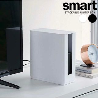 smart スマート 重ねられる スリム 蓋付き ルーター 収納 ケース 新品②(ケース/ボックス)