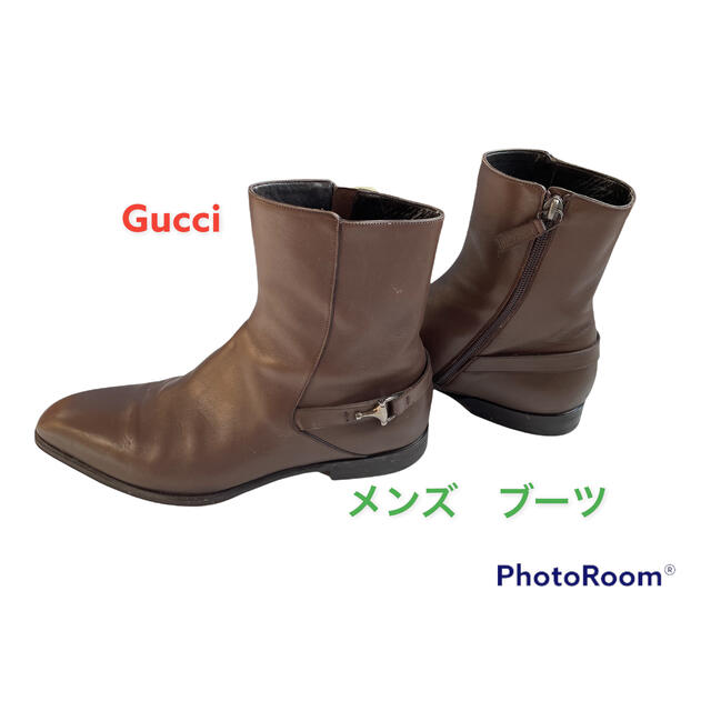 Gucci(グッチ)の【値下げ】グッチ　メンズ　ブーツ　26.5cm キャメル メンズの靴/シューズ(ブーツ)の商品写真