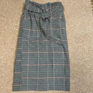 ダブルクローゼット(w closet)のwcloset 千鳥柄　ウール　スカート　ロング(ロングスカート)