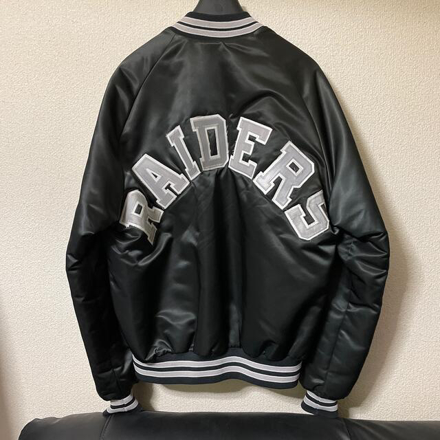 80s Chalk Line RAIDERS スタジャン 黒 USA製 XL