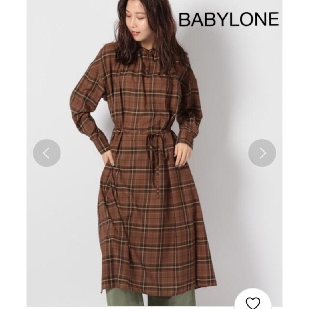 BABYLONE(バビロン)の【新品】BABYLONE チェックバックオープンワンピース レディースのワンピース(ロングワンピース/マキシワンピース)の商品写真