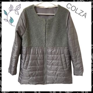 コルザ(COLZA)の【お値下げ中】COLZA  ボア  中綿  ノーカラーアウター(ブルゾン)