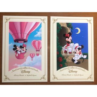 ディズニー(Disney)のDisney ポストカード　２枚セット(キャラクターグッズ)