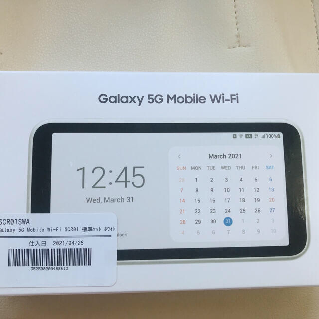 新品　SAMSUNG Galaxy 5G Mobile Wi-Fi SCR01  スマホ/家電/カメラのスマートフォン/携帯電話(その他)の商品写真