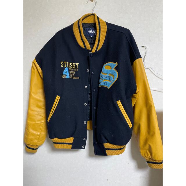 ハイクオリティな商品 stussy big4 スタジャン 黄色 Lサイズ メンズ
