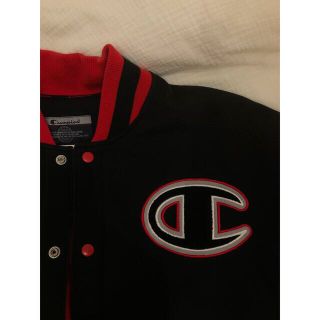 *値下げ ¥7444→¥5777 チャンピオン フード付き スタジャン 黒 L