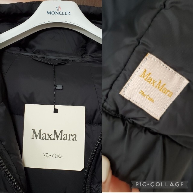 Max Mara(マックスマーラ)の未使用　Max Mara the cube 　ロングダウンジャケット　ブラック レディースのジャケット/アウター(ダウンコート)の商品写真