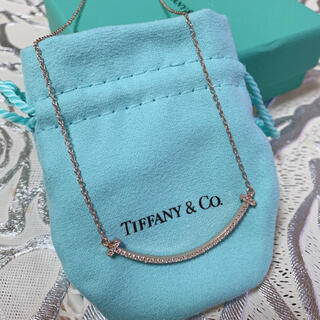 ティファニー(Tiffany & Co.)のティファニー　スマイル　ネックレス　k18 ダイヤ  ローズゴールド(ネックレス)