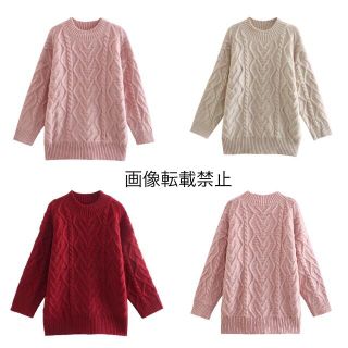 ザラ(ZARA)の❄️1月新作☃️7197◆3color ケーブル編み ニット セーター(ニット/セーター)