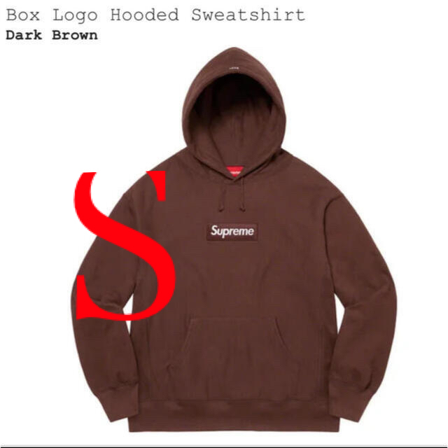 Supreme Box Logo Hooded Sweatshirt 茶色Ｓ