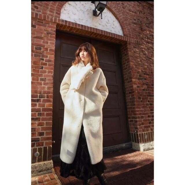 ジャケット/アウターHerlipto Faux Fur Reversible Coat ecru s