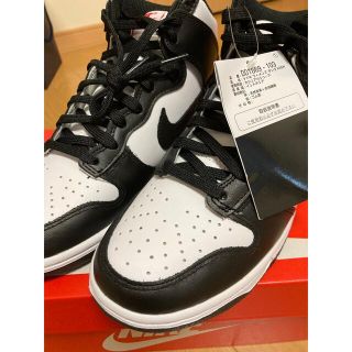 ナイキ(NIKE)のNIKE DUNK HIGH BLACK WHITE ナイキ　ダンク ハイ(スニーカー)