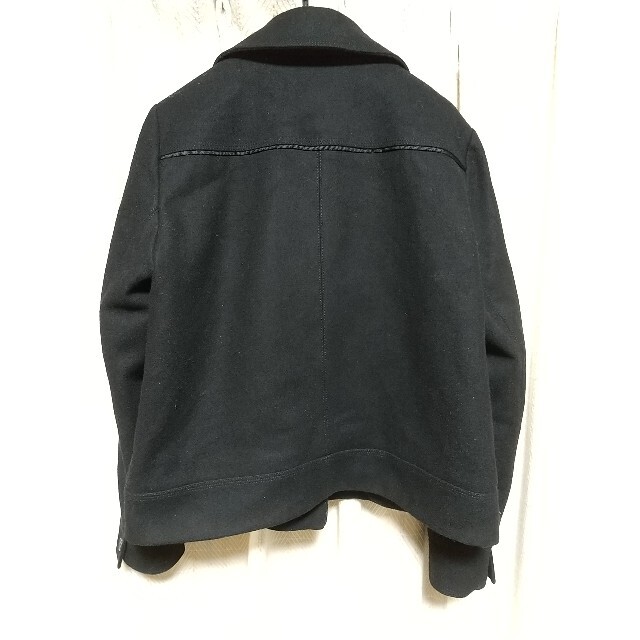 GAP(ギャップ)のGAP ショート丈 Pコート Ｌサイズ 黒 ブラック ギャップ アウター 古着 メンズのジャケット/アウター(ピーコート)の商品写真