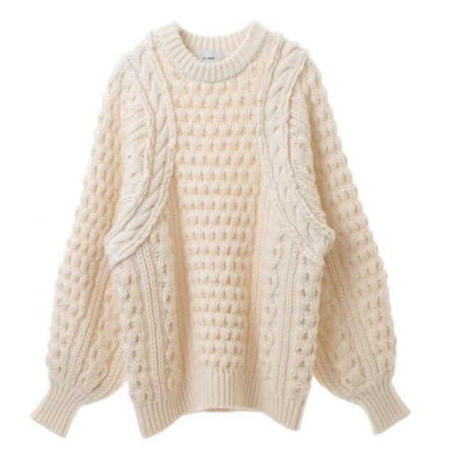 専用美品クラネCLANE HAND CABLE ARCH KNIT TOPS 2