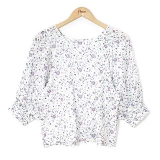 フラワー(flower)のflower flowing square neck blouse (シャツ/ブラウス(長袖/七分))