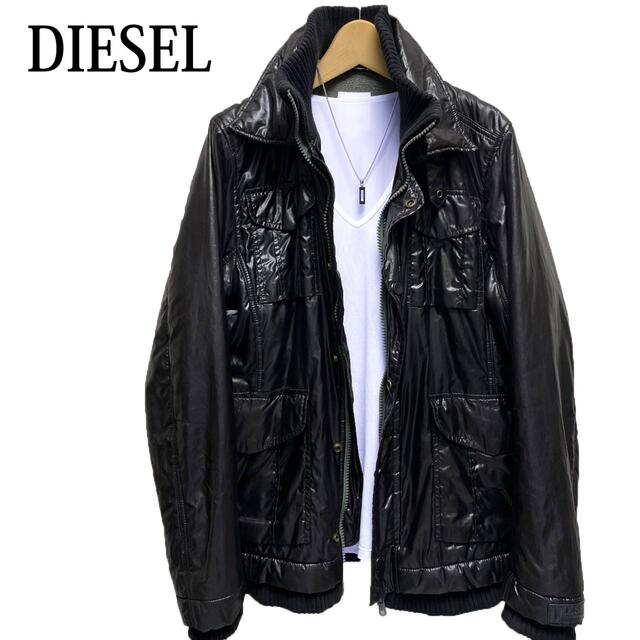 受注生産130未満 Diesel ナイロンジャケット 黒 ジャンパー アウター ブルゾン クーポンあり メンズ ジャケット アウター Roe Solca Ec