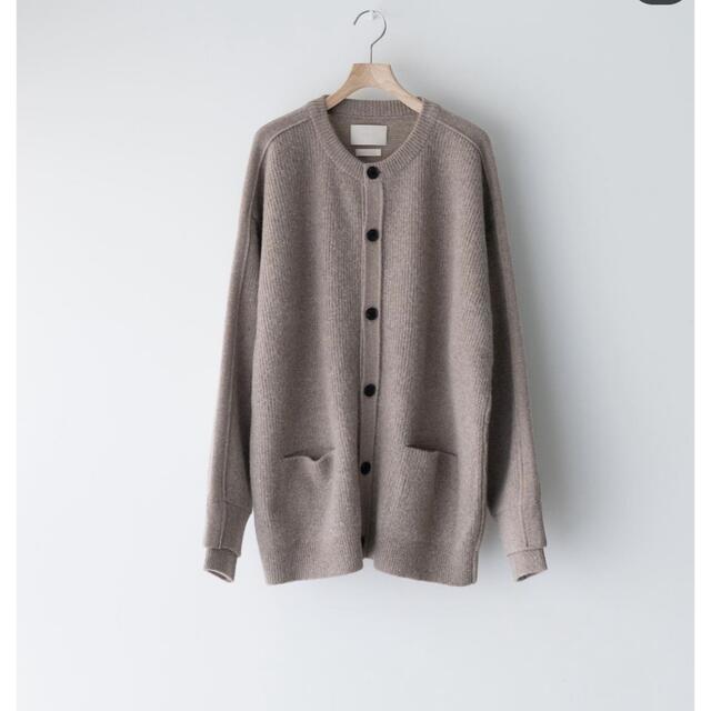 メンズYOKE ALPACA WOOL RIB CREW NECK CARDIGAN