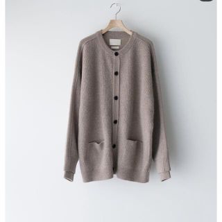 サンシー(SUNSEA)のYOKE ALPACA WOOL RIB CREW NECK CARDIGAN(カーディガン)