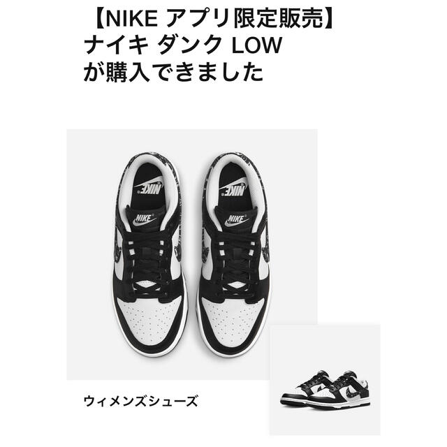 Nike WMNS Dunk Low Paisley "Black/White"スニーカー